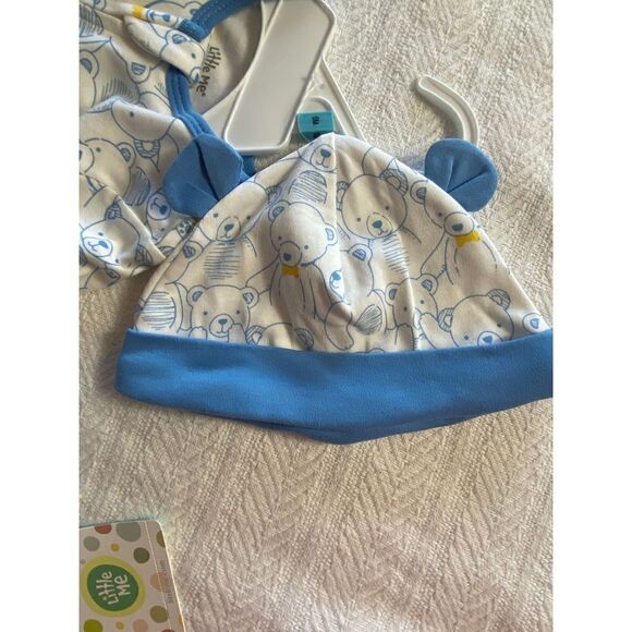 LITTLE ME BOYS 6M Onsie with matching hat - Picture 4 of 4
